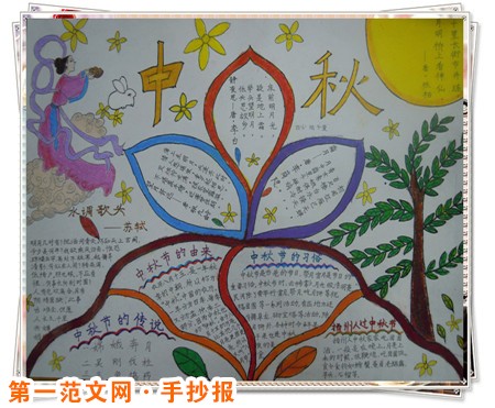 在新窗口打开图片 中秋节手抄报资料:秋感