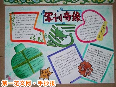 军训的手抄报：水滴石穿，绳锯木断