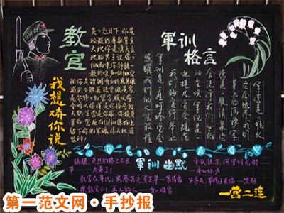 军训手抄报：军训感受