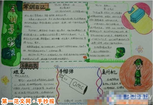 学生军训手抄报：军训驿站