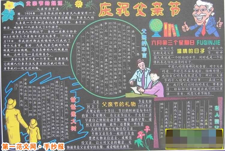 父亲节手抄报：各国父亲节节日日期