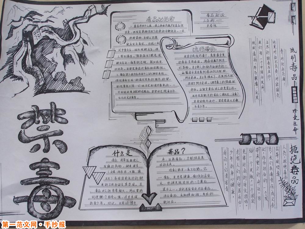 禁毒手抄报：拒绝毒品