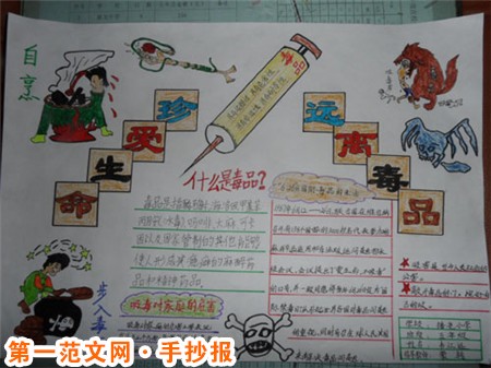 禁毒知识手抄报：加强检查力度