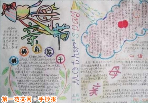 母亲节手抄报：手抄报版面设计图