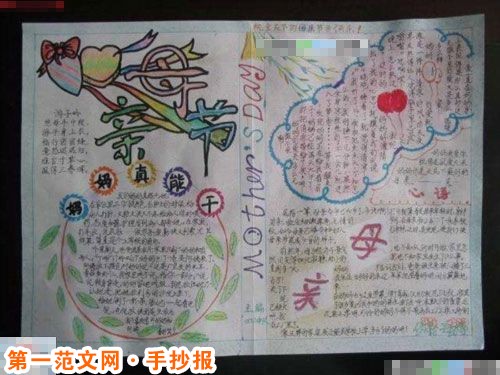 母亲节手抄报：母亲节表达自己的爱