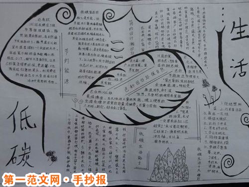 低碳生活手抄报：低碳生活的概念