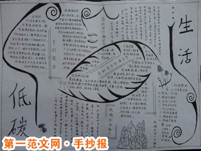 低碳生活手抄报：低碳办公