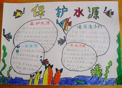 节约用水手抄报：一水多用