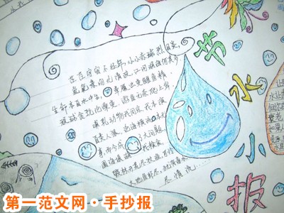 节约用水手抄报：珍惜生命之源，人人节水护水
