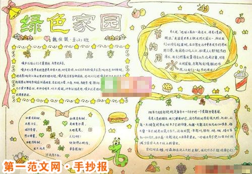 节约用水手抄报：我们的水球