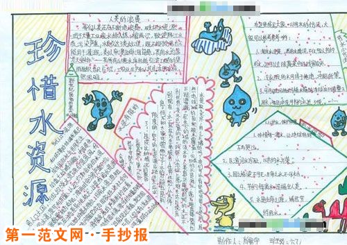 节约用水手抄报:节约用水的背景及意义 节约用水手抄报:节约用水的背景及意义