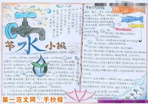 节约用水手抄报:节水 可持续必然选择 节约用水手抄报:节水 可持续必然选择