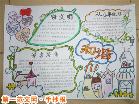 创建文明城市手抄报：绿色文明家园