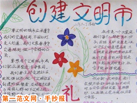 创建文明城市手抄报：争当文明市民