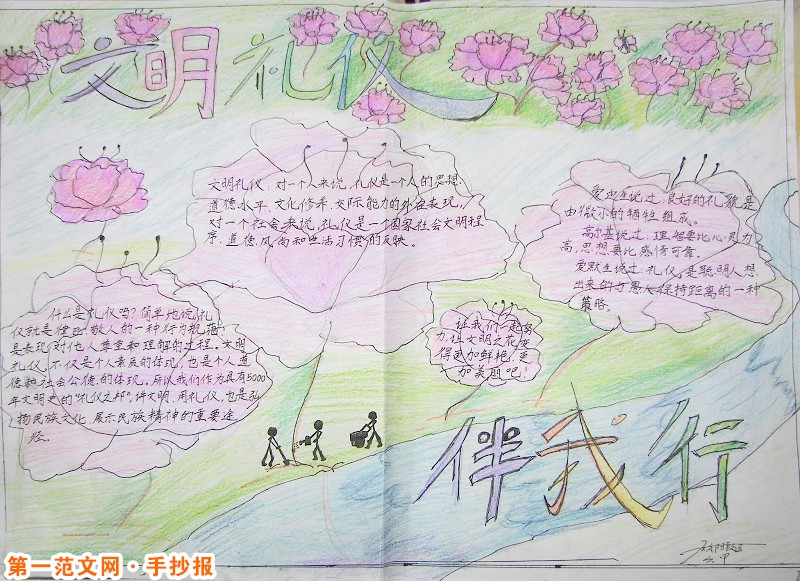 创建文明城市手抄报：做一个文明之人