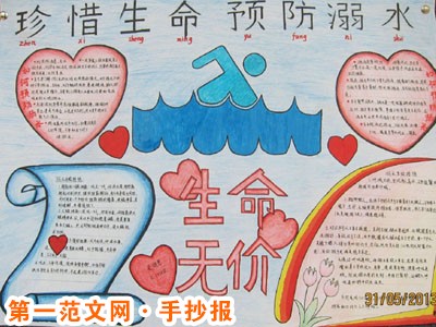 防溺水手抄报:注重预防,学会自救 防溺水手抄报:注重预防,学会自救