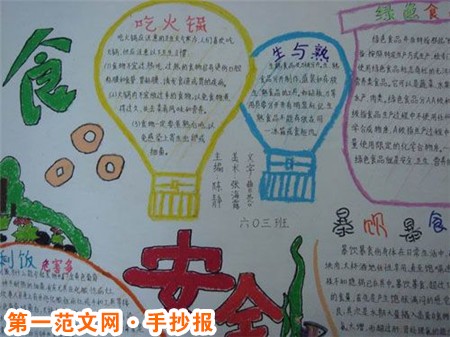 食品安全手抄报：小学生手抄报