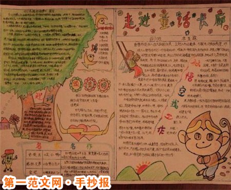 童话手抄报:天庭奥运总动员 童话手抄报:天庭奥运总动员