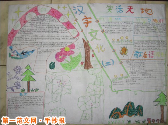 汉字手抄报：汉字的特点