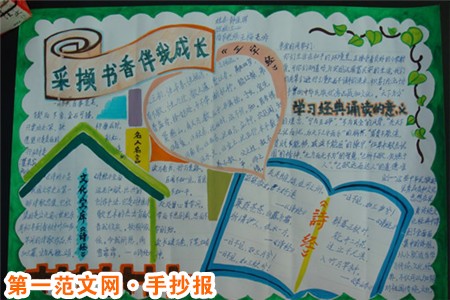 读书手抄报版面设计图：读书就是力量