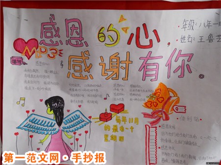 小学感恩教育手抄报：感恩无处不在