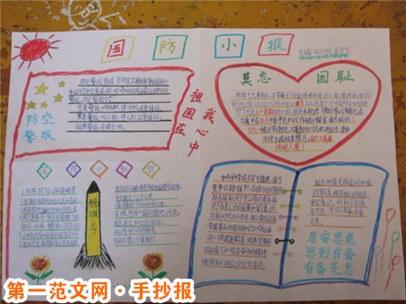 我的国防教育手抄报：前事不忘，后事之师