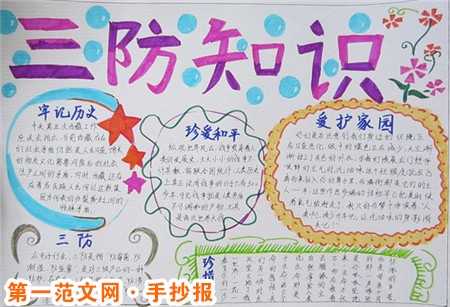 小学生国防教育手抄报：国防法规的建立