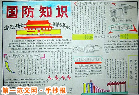 小学生国防教育手抄报：国防知识