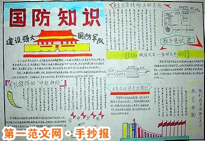 国防教育手抄报：国防武装力量