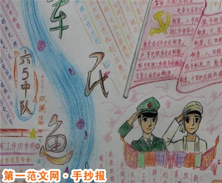 国防教育手抄报：让青春在军营闪光
