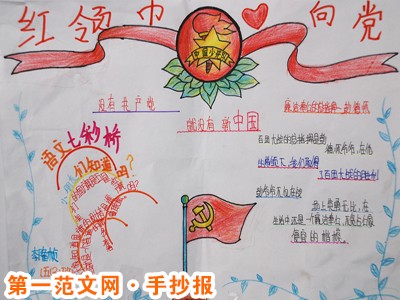 红领巾心向党手抄报：钢浇铁铸的中国共产党
