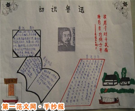 关于鲁迅的手抄报：臧克家《有的人》