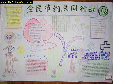 节约用水手抄报展示(3)